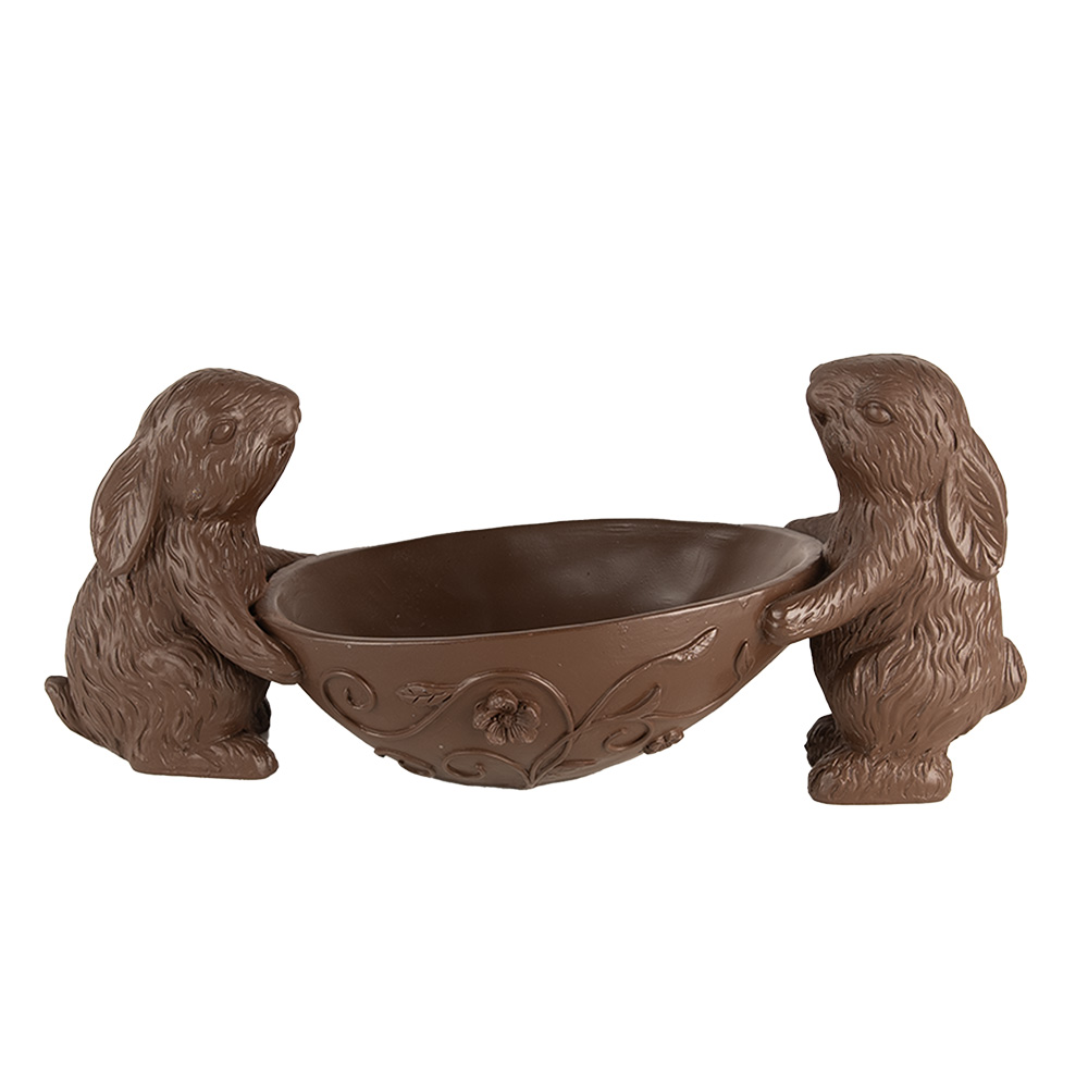 [6PR5207] Decoratie konijnen met ei 34x15x15 cm