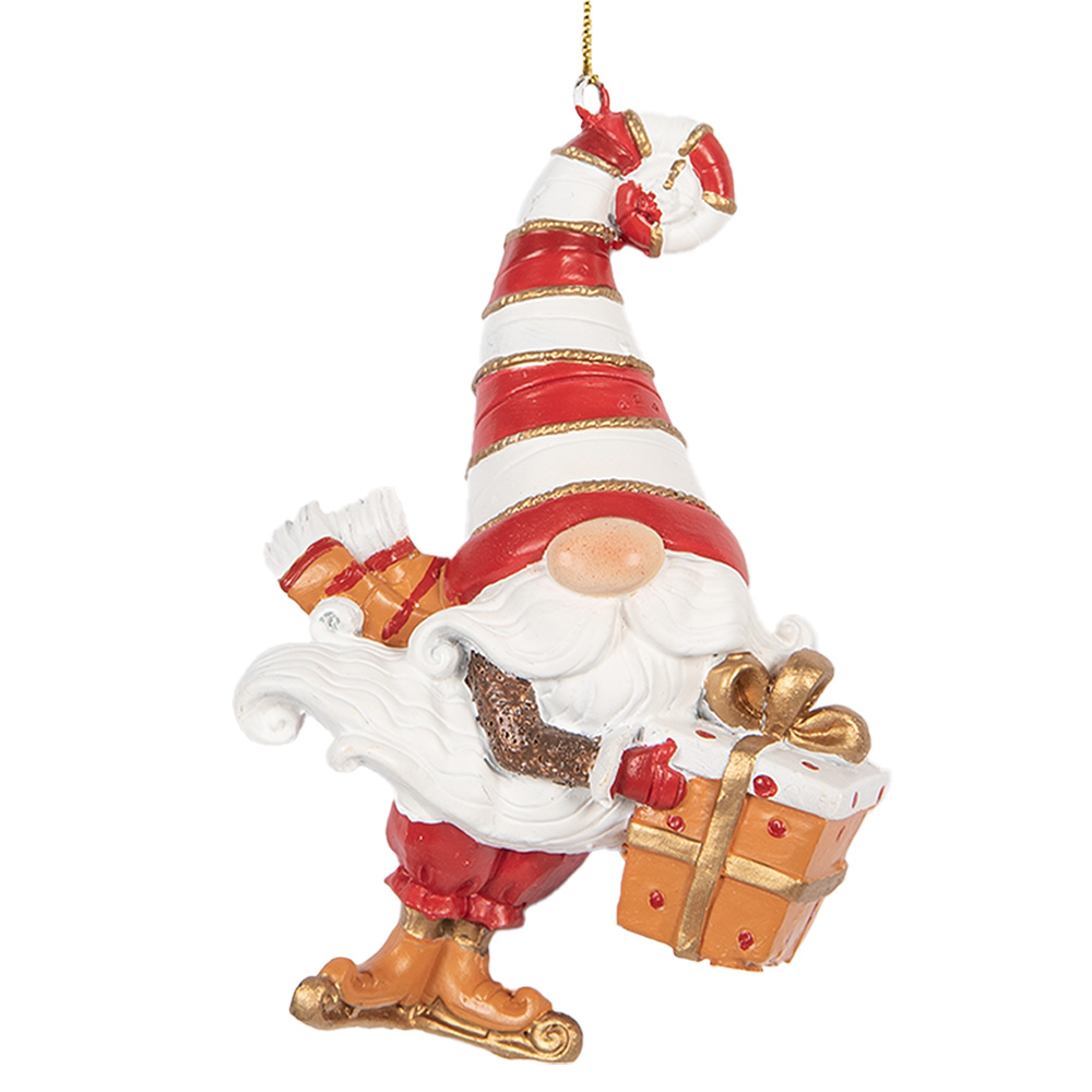 [6PR5301] Decoratie hanger kerstman 8x4x10 cm