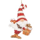 Dekoration Anhänger Weihnachtsmann Rot Weiß 8x4x10 cm