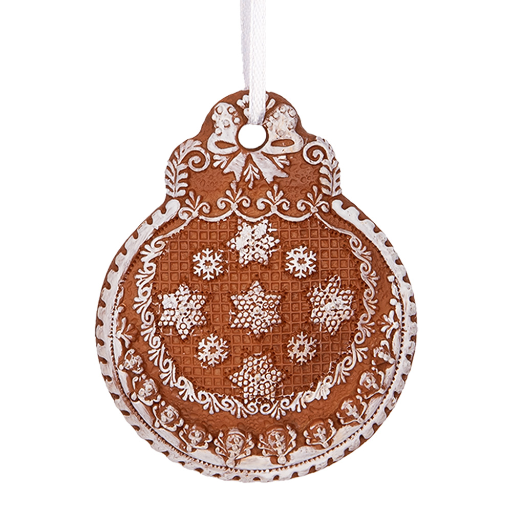 [6PR5319] Decoratie hanger kerstbal 8x2x10 cm