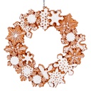 Décoration pendentif Couronne Marron Blanc Ø 18x2 cm