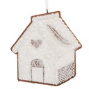 Ciondolo di decorazione di una casetta Bianco Marrone 9x1x10 cm