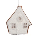 Ciondolo di decorazione di una casetta Bianco Marrone 9x1x10 cm