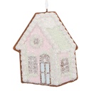 Dekoration Anhänger Haus Rosa Grün 9x1x10 cm