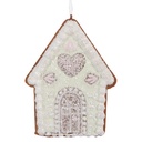 Décoration pendante d'un maison Vert Blanc 8x1x10 cm