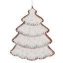 Décoration pendante arbre de Noël Blanc Marron 9x1x10 cm