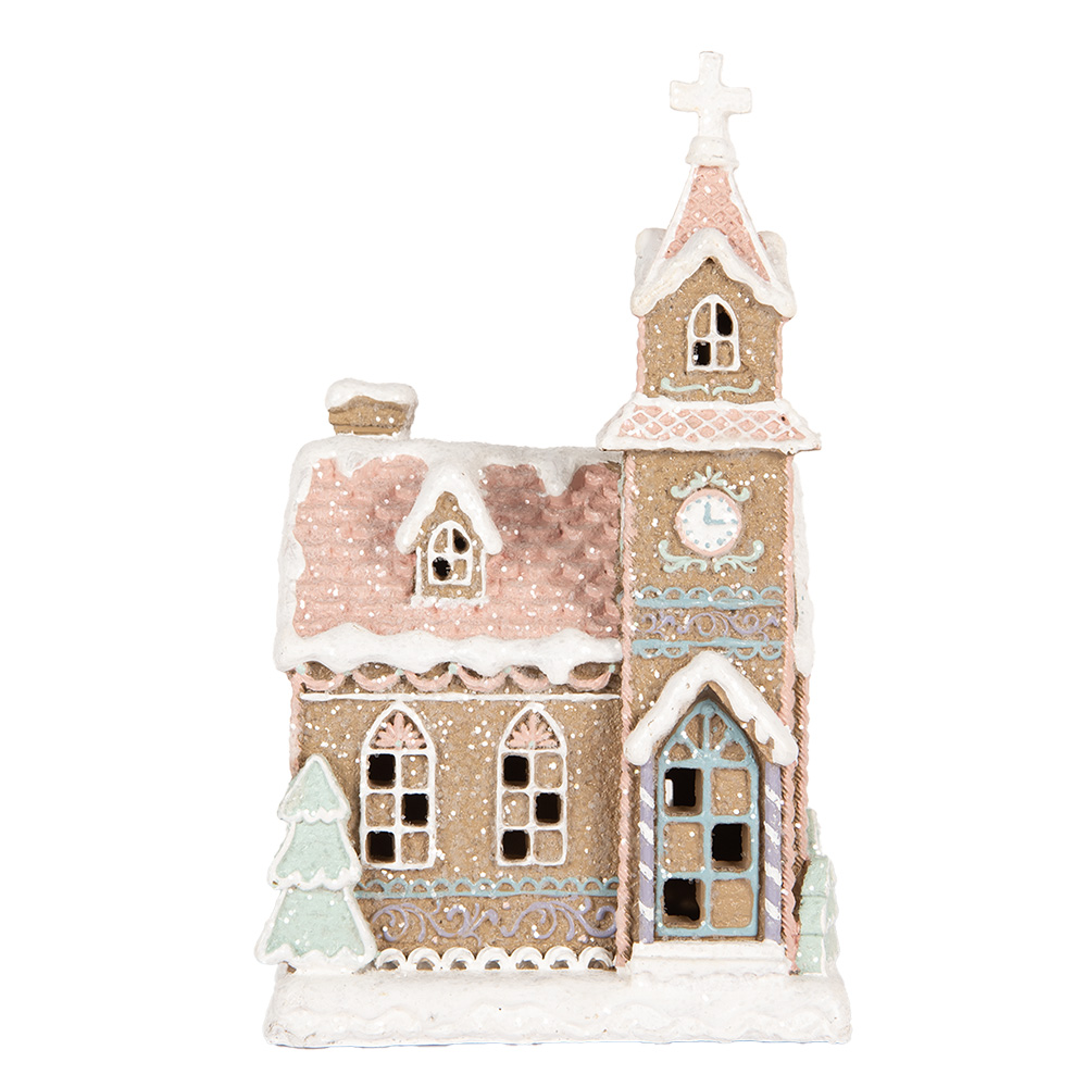 [6PR5378] Decoratie huis met LED 14x12x23 cm / 3xAAA