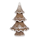 Décoration de Noël Sapin de Noël Marron Blanc 7x5x11 cm