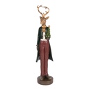 Decorativa Cervo Marrone Rosso 9x9x37 cm