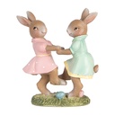 Decoration Statue Rabbit Beige Pink 8x3x8 cm