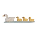 Statua Decorativa Anatre Bianco Giallo 26x6x7 cm