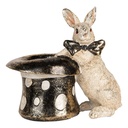 Decoration Rabbit Beige Black 20x13x19 cm