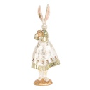 Deko Kaninchen Beige Goldfarbig 12x9x33 cm