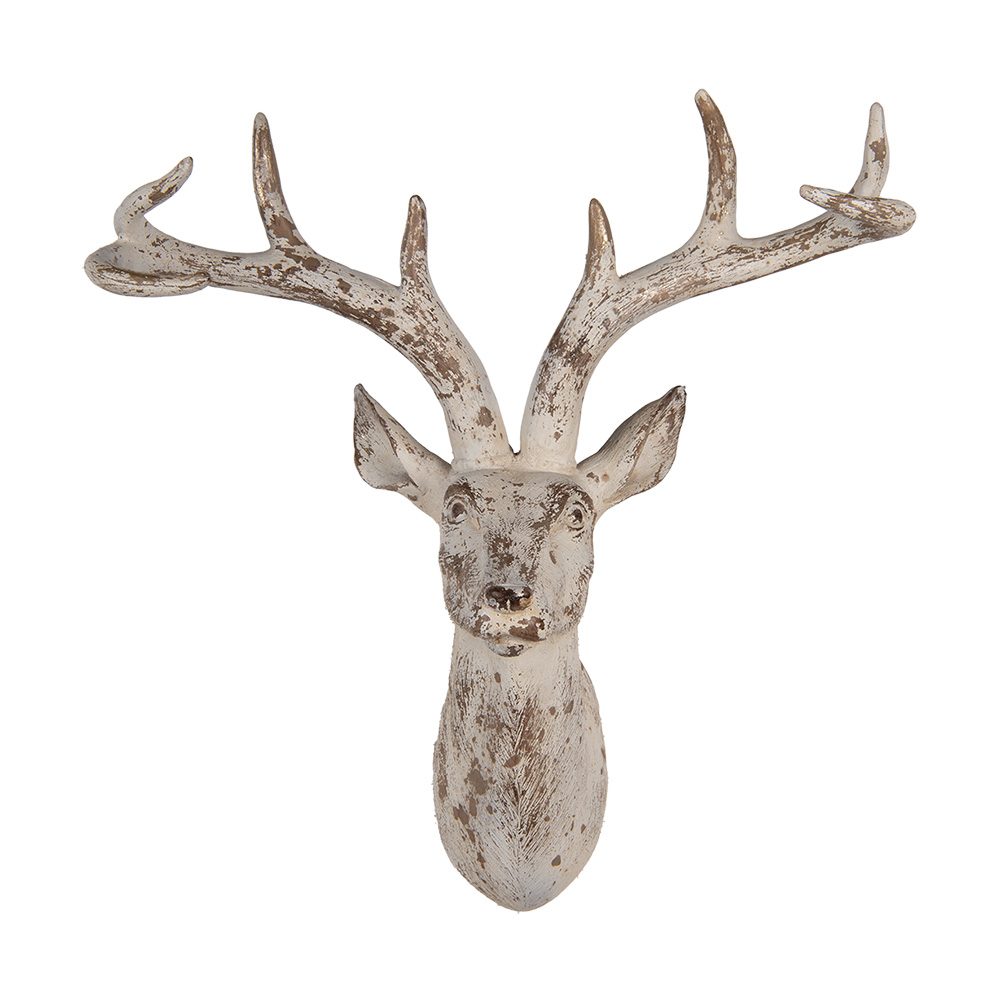 [6PR5522] Wanddecoratie hert 33x16x37 cm
