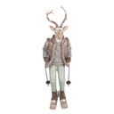 Deko Hirsch Braun Grau 16x11x33 cm
