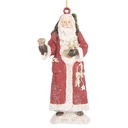 Decorazione pendente Babbo Natale Rosso Bianco 5x3x11 cm