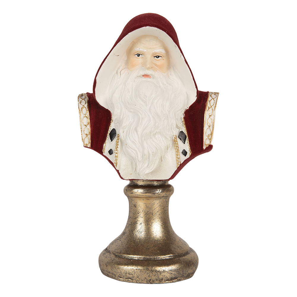 [6PR5537] Decoratie buste kerstman 9x7x15 cm