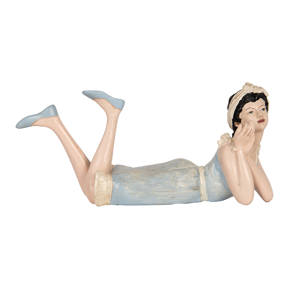 [6PR5559] Decoration Woman Beige Blue 26x12x9 cm