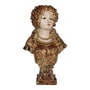 Decoration Bust Woman Beige Brown 18x12x30 cm