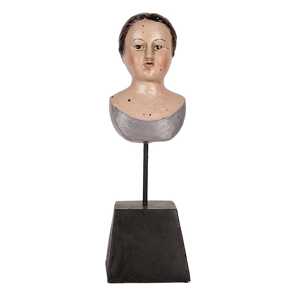 [6PR5564] Decoratie buste vrouw 11x11x34 cm