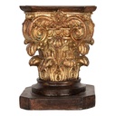 Piédestal Marron Couleur or 12x12x16 cm