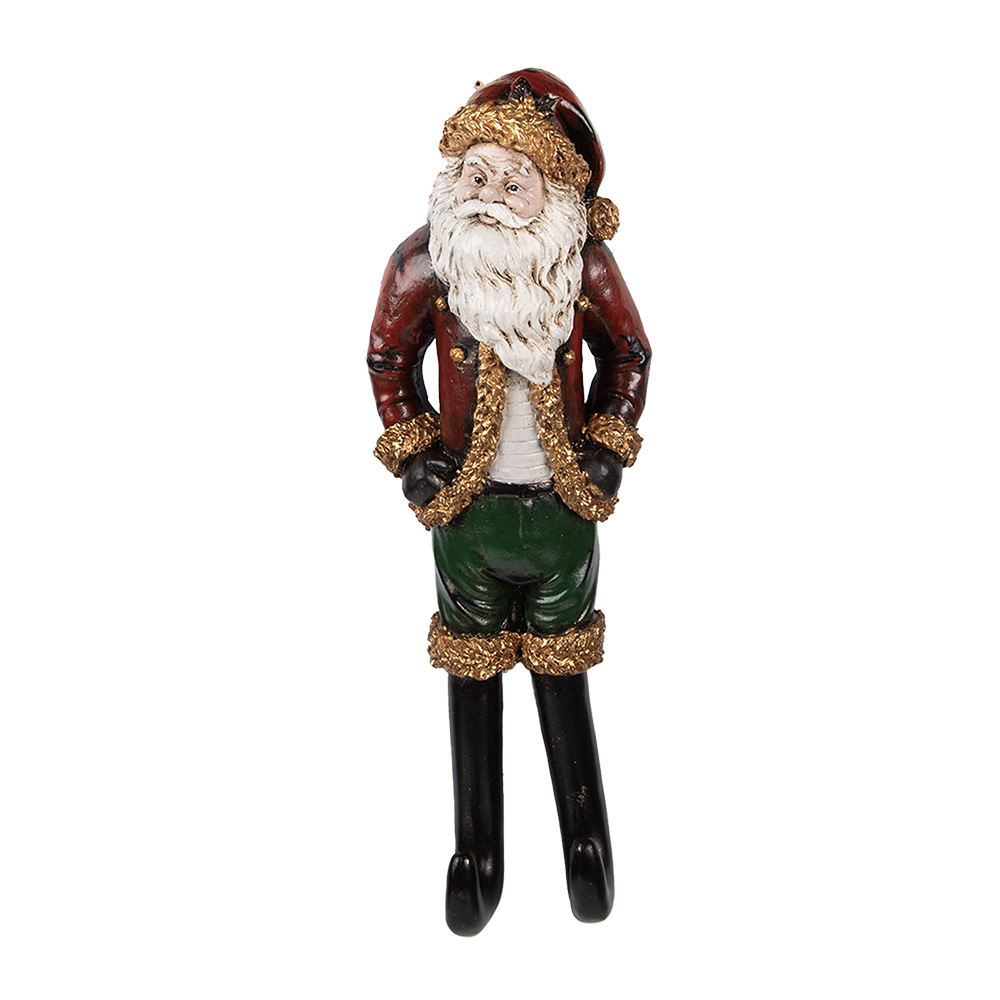 Wanddecoratie kerstman 13x7x39 cm