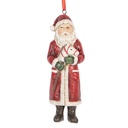 Decoration pendant Santa Claus Red White 4x3x11 cm