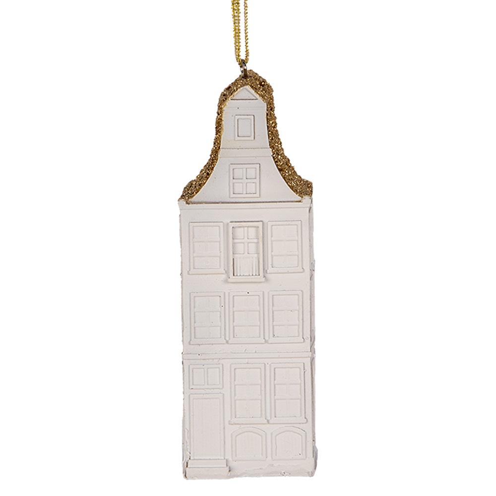 Decoratie hanger huisje 4x4x11 cm