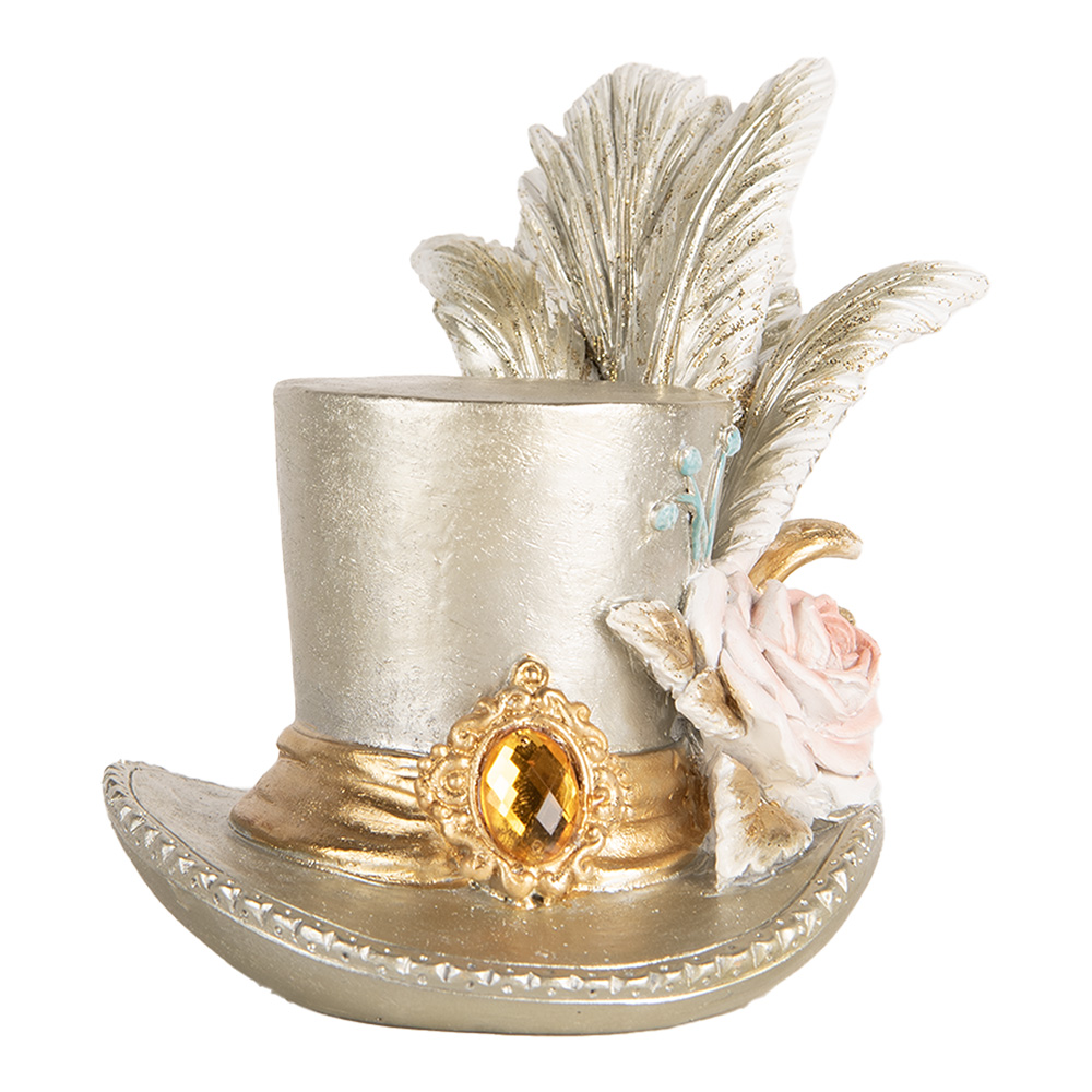 Decoratie hoed 13x11x13 cm