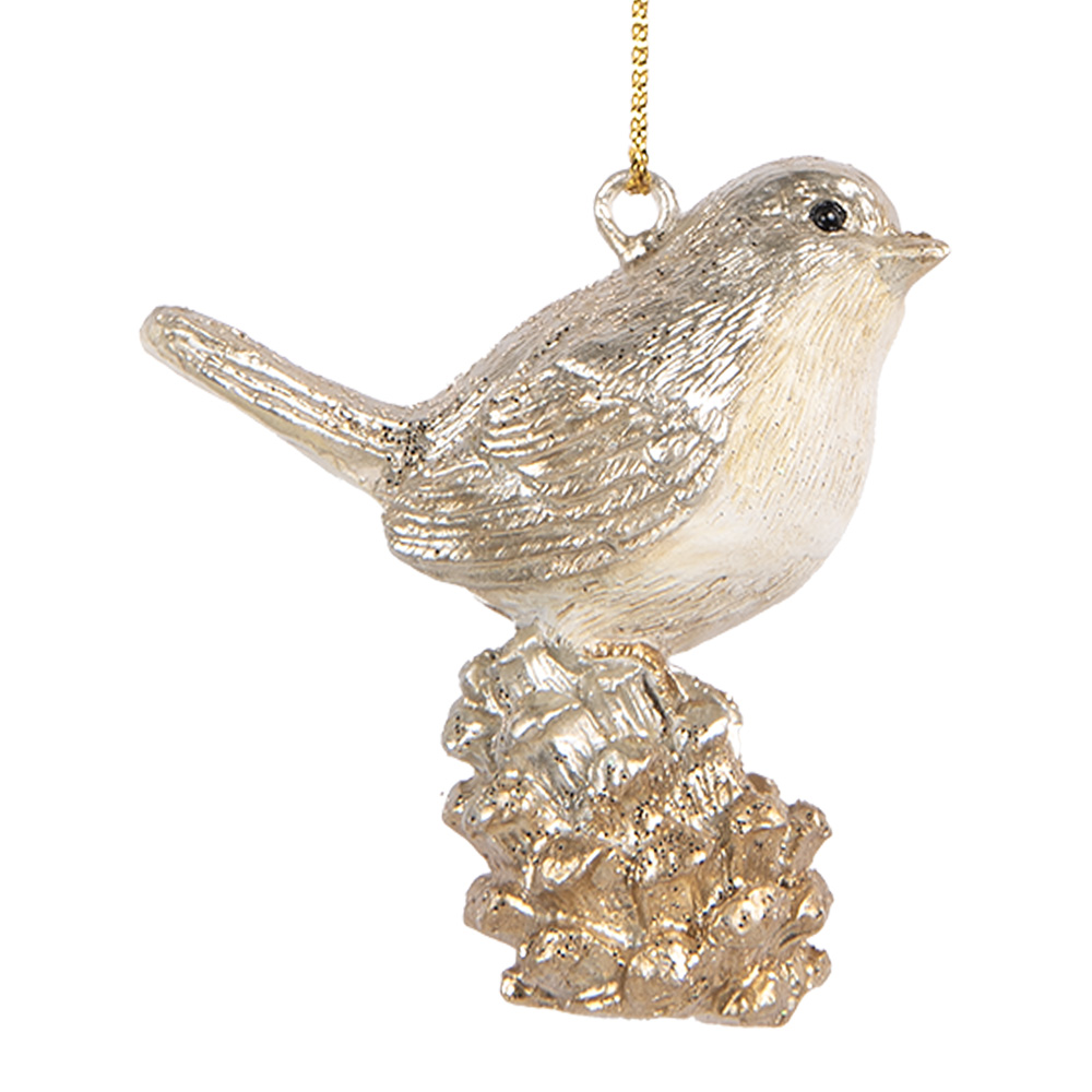 Decoratie hanger vogel 6x3x6 cm