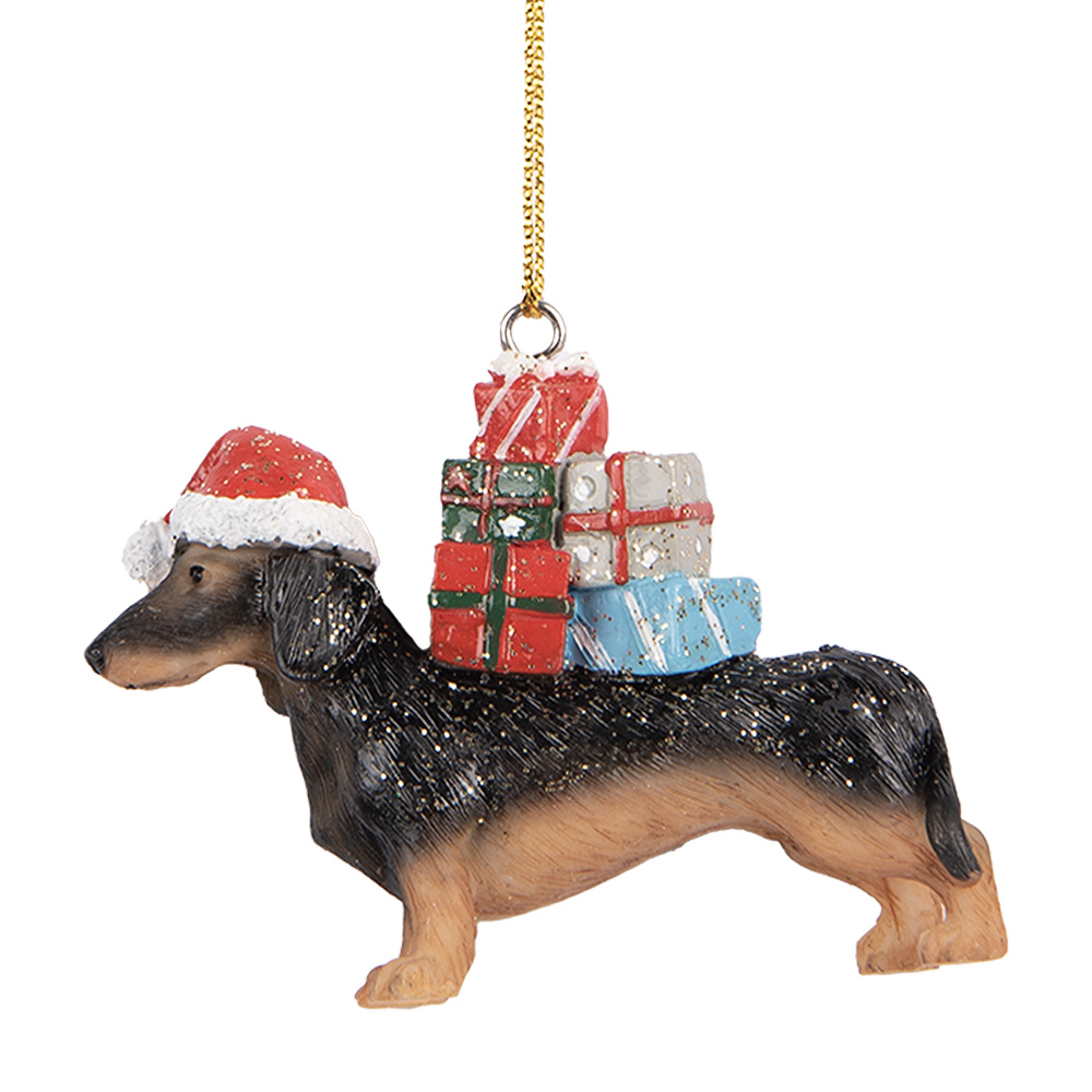 Decoratie hanger hond 7x2x6 cm