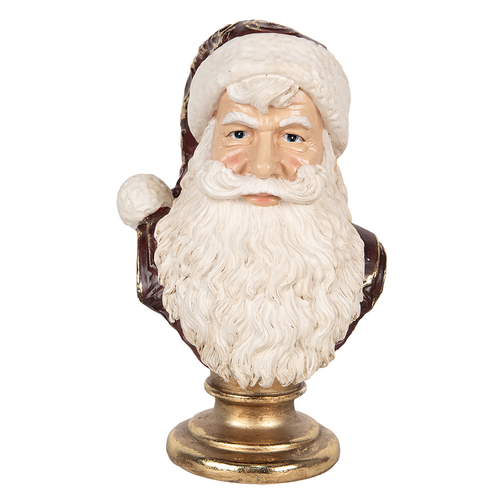 [6PR5684] Decoratie buste kerstman 17x15x27 cm