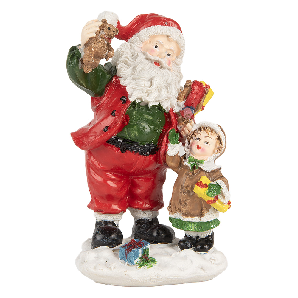 [6PR5723] Weihnachtsdeko Weihnachtsmann Rot Weiß 8x6x13 cm