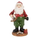 Décoration de Noël père Noël Rouge Vert 8x6x13 cm