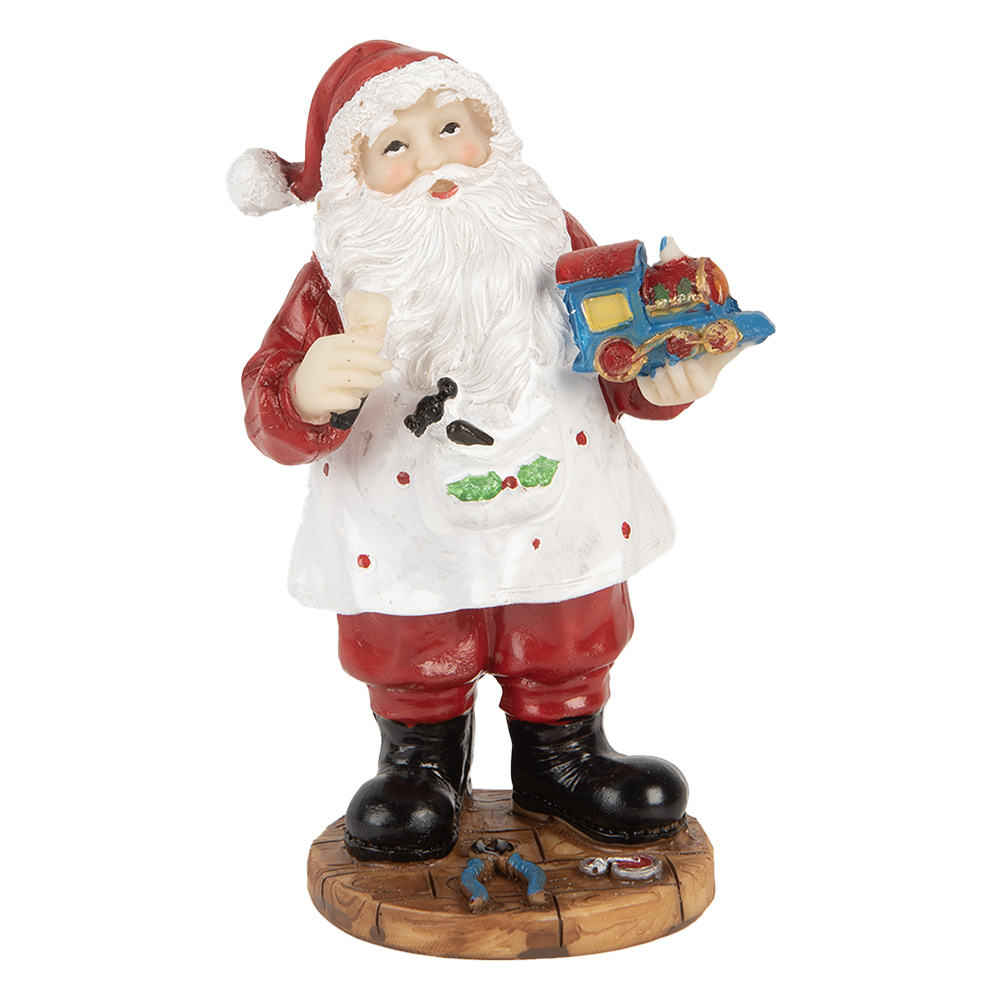 [6PR5725] Weihnachtsdeko Weihnachtsmann Rot Weiß 8x6x13 cm