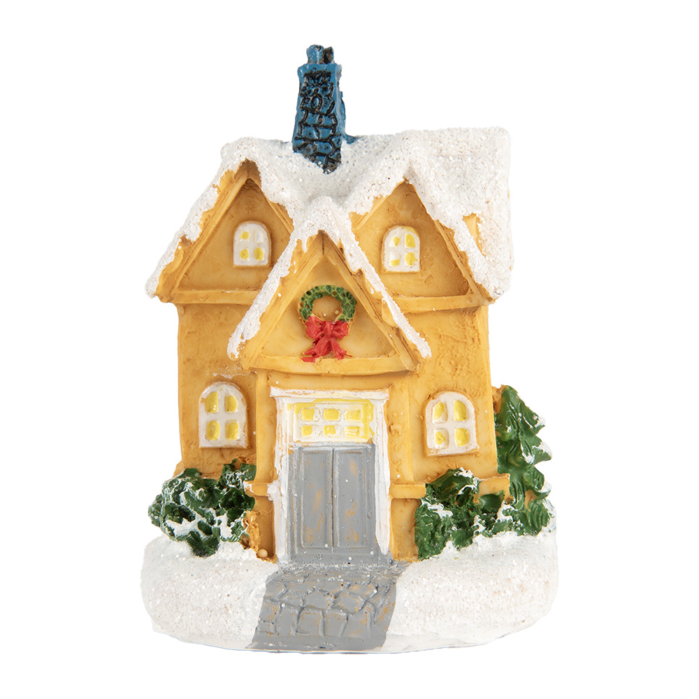 Decoratie huisje met LED Ø 6x9 cm