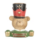 Bougeoir Ours Marron Vert 9x6x10 cm