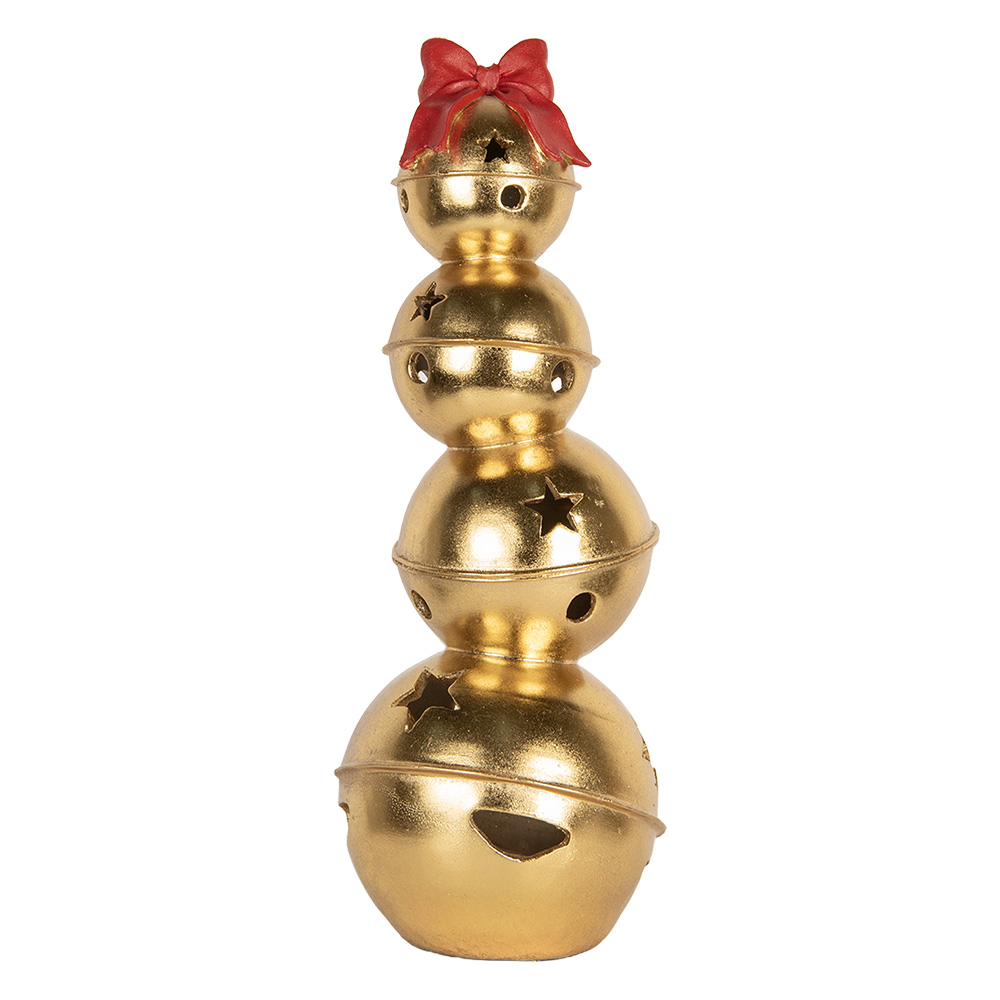 [6PR5771] Decoratie opgestapelde bellen 20x20x54 cm