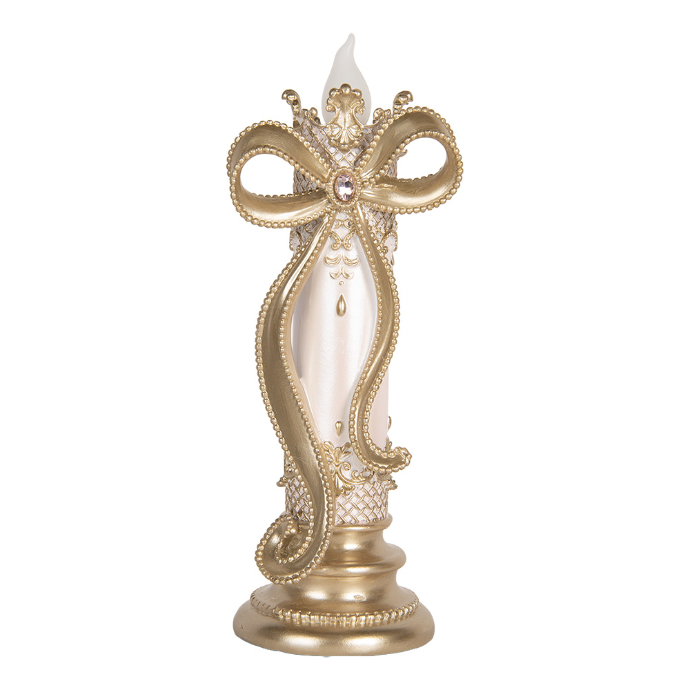 [6PR5777] Decoratie kaars met LED 13x12x34 cm / 2xAA