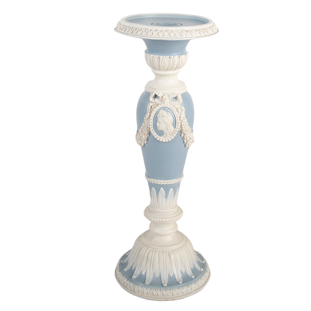 [6PR5801] Chandelier Blanc Bleu Ø 10x27 cm