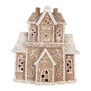 Décoration Maison avec LED Marron Blanc 18x9x20 cm