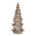 Weihnachtsdeko Weihnachtsbaum Braun Weiß 12x12x25 cm