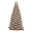 Christmas Decoration Christmas Tree Brown White 15x15x25 cm