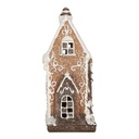 Decorazione Casa con LED Marrone Bianco 15x9x20 cm