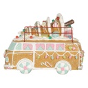 Decoration Bus with LED Brown White 31x12x23 cm / 2xAAA