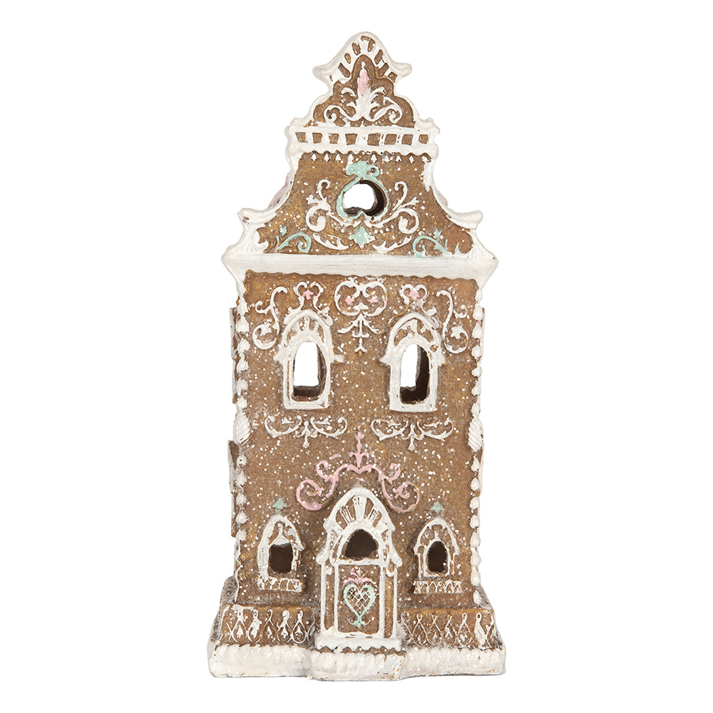 [6PR5842] Décoration Maison avec LED Marron Rose 9x7x18 cm