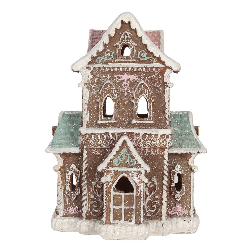 [6PR5844] Décoration Maison avec LED Marron Rose 15x12x20 cm