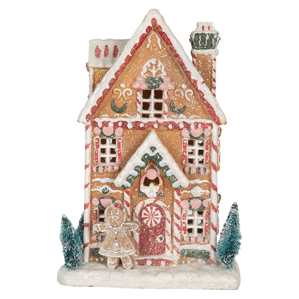 [6PR5845] Decoratie huis met LED 17x12x25 cm