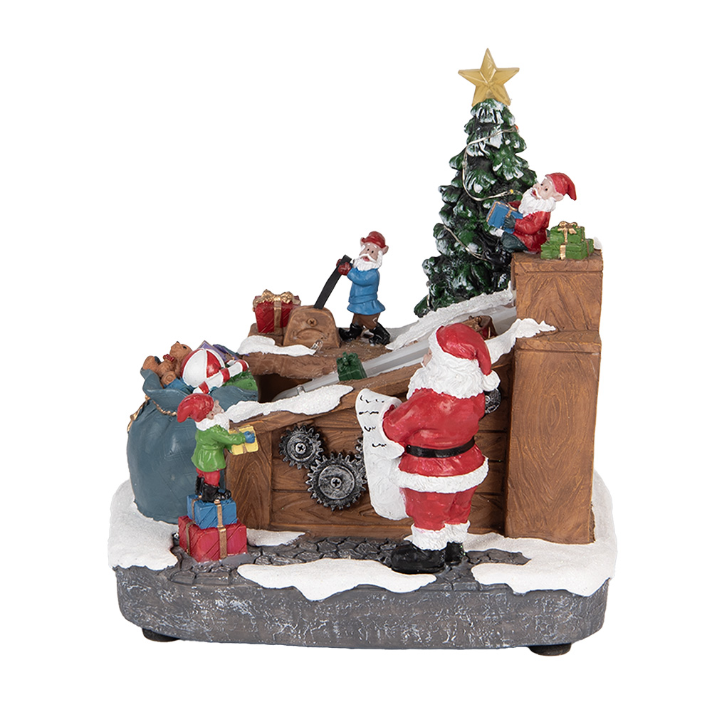 [6PR5872] Decoratie kerstman met LED 20x16x20 cm / 3xAA