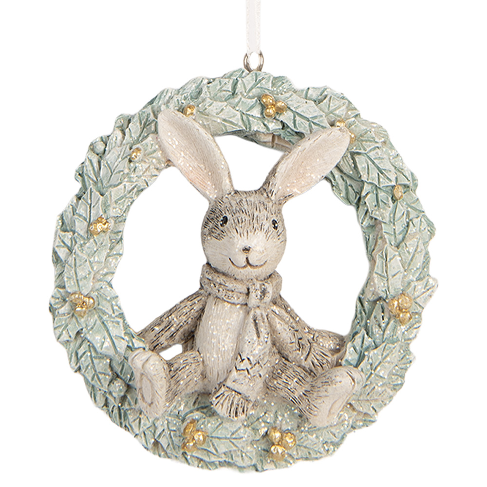Decoratie hanger konijn 8x3x8 cm